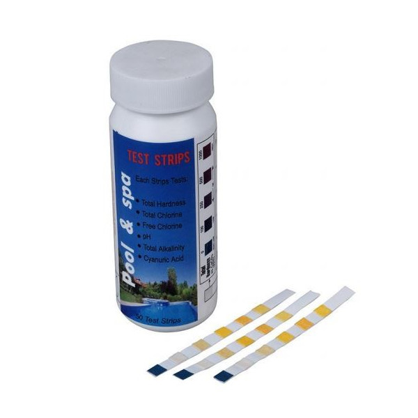 6 in 1 Test Strips: Total Hardness, Free CL, pH, Alkalinity, Cyanuric Acid Jasta