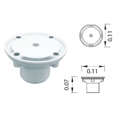 PSF‐07‐W Standard Floor Inlet Connection 1.5 "& 2 " Colour White Pool&spa