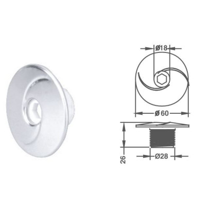 EM2210 Ф2 1/4" Face (Arc Jet) Connection 3/4" Flow Rate (L/min)8.6 Emaux