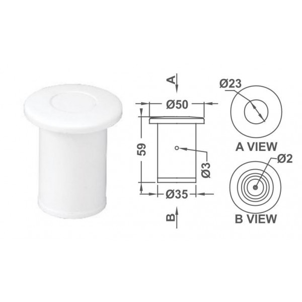 EM1844 Air Button Connection1" Emaux