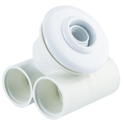 Jet 1 1/4" - White plastic front panel (inlet 04094R0001) Astralpool